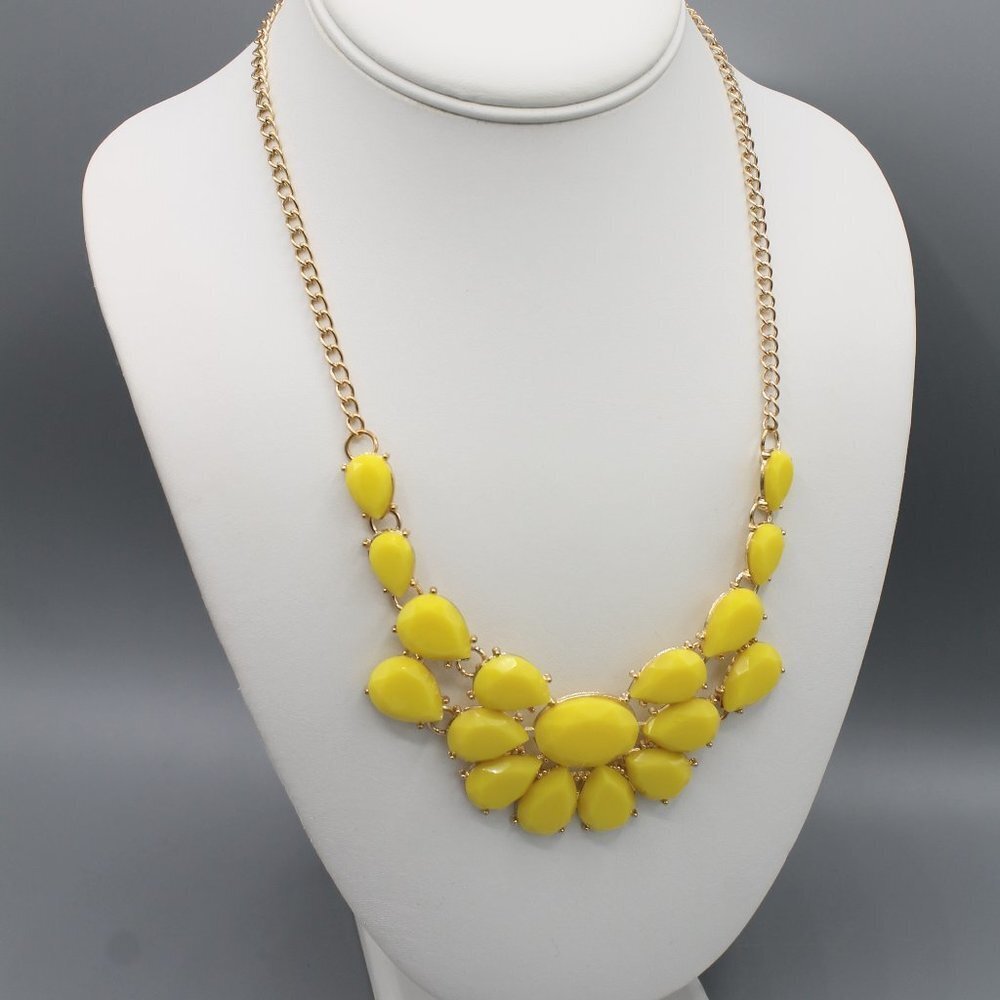 Jewelry necklace large statement yellow Summer fashion new